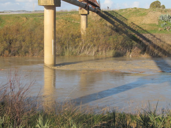 Il fiume Salso in piena