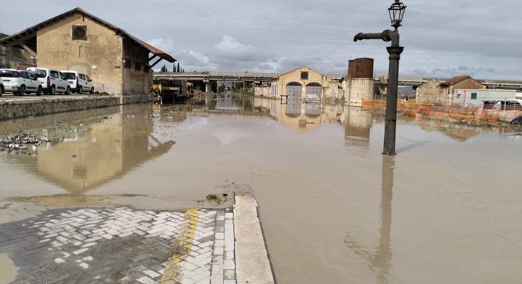 Stazione allagata